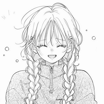 黑白漫画/女生头像