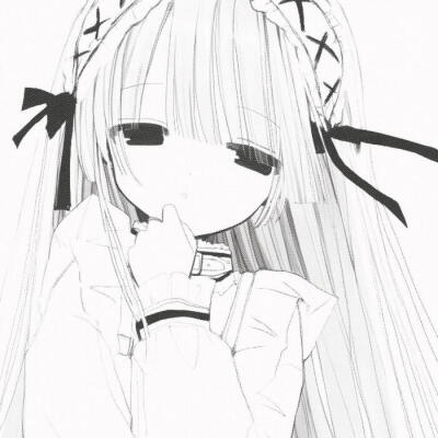 黑白漫画/女生头像