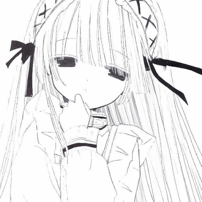 黑白漫画/女生头像