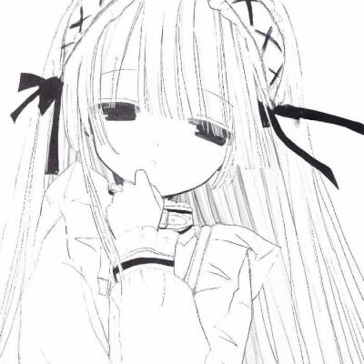 黑白漫画/女生头像