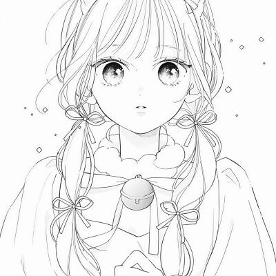 黑白漫画/女生头像