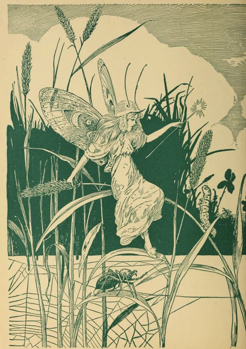 《花园里的小精灵》——露丝·0·戴
尔著，L.]·布里奇曼绘图，1922年
