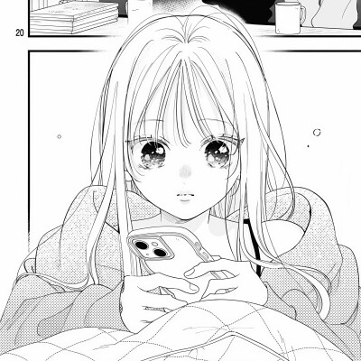 黑白漫画/女生头像