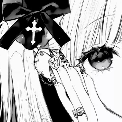 黑白漫画/女生头像