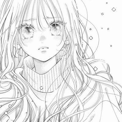 黑白漫画/女生头像