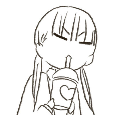 黑白漫画/女生头像