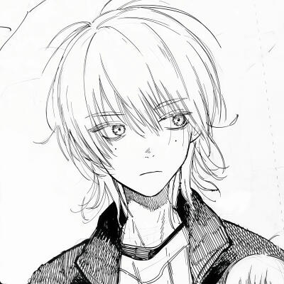 黑白漫画/女生头像