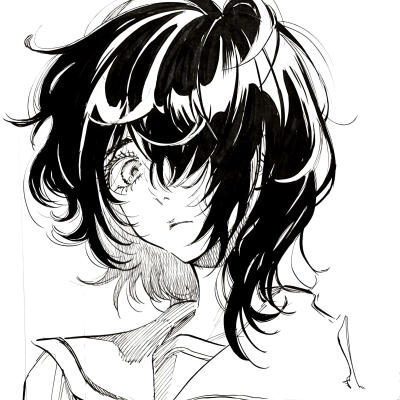 黑白漫画/女生头像