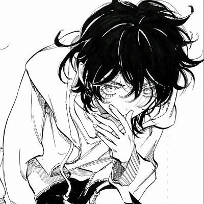 黑白漫画/女生头像