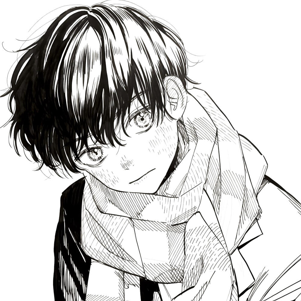 黑白漫画/女生头像