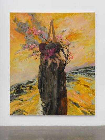 喻红，爱情岛，2023。布面丙烯，300 × 250 × 4.5 cm ©里森画廊
