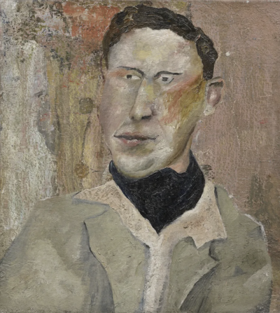 卢西安·弗洛伊德，《戴黑围巾的男人》 （1939 年）