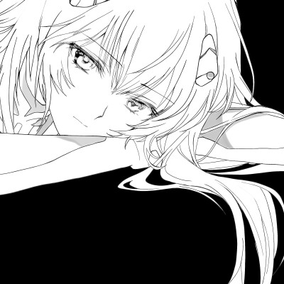 黑白漫画/女生头像
