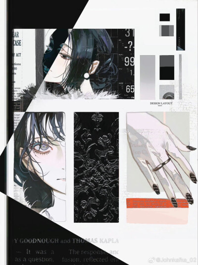 人物插画绘画线稿黑白手绘头像素描临摹细节几何素材风格个性
@johnkafka_02