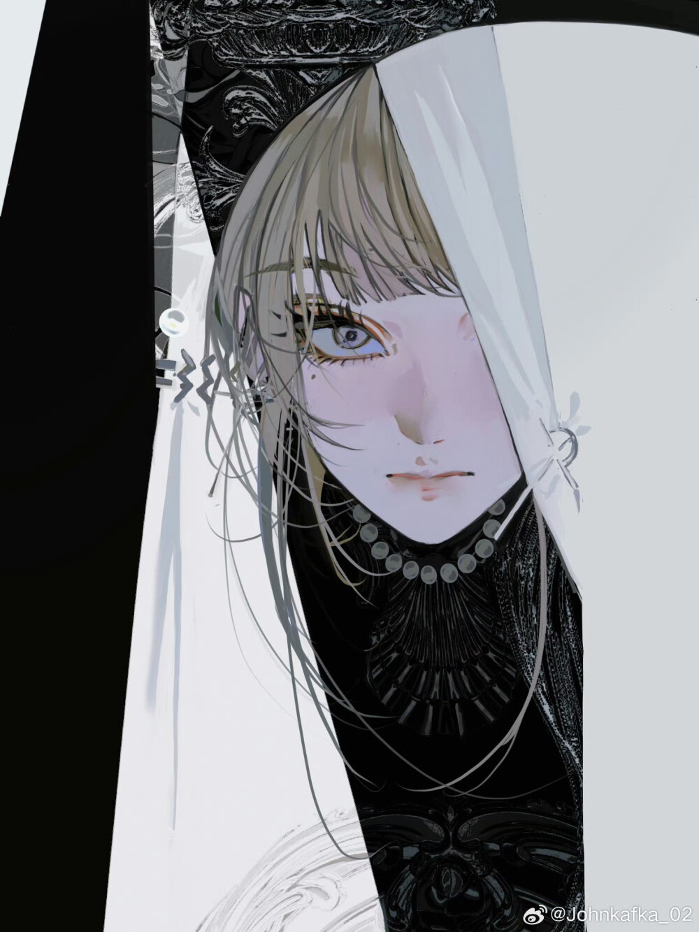 人物插画绘画线稿黑白手绘头像素描临摹细节几何素材风格个性
@johnkafka_02