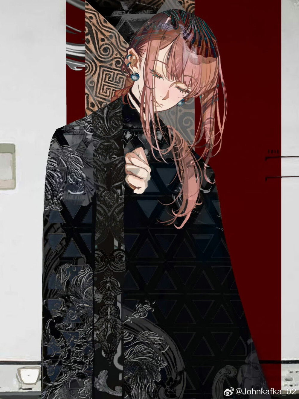 人物插画绘画线稿黑白手绘头像素描临摹细节几何素材风格个性
@johnkafka_02