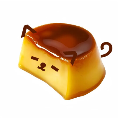 可爱萌萌布丁白底头像