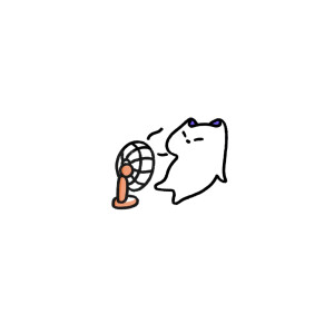 夏日卡通小猫头