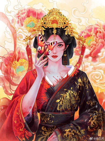 手绘女
