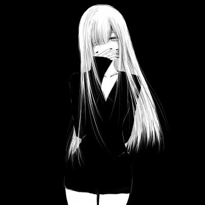 黑白漫画/女生头像