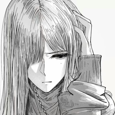 黑白漫画/女生头像