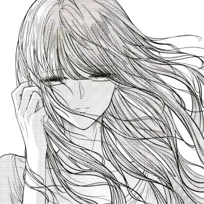 黑白漫画/女生头像