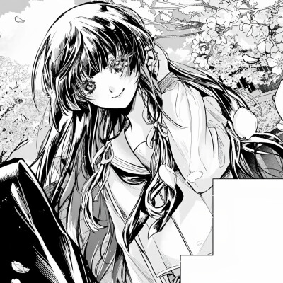 黑白漫画/女生头像