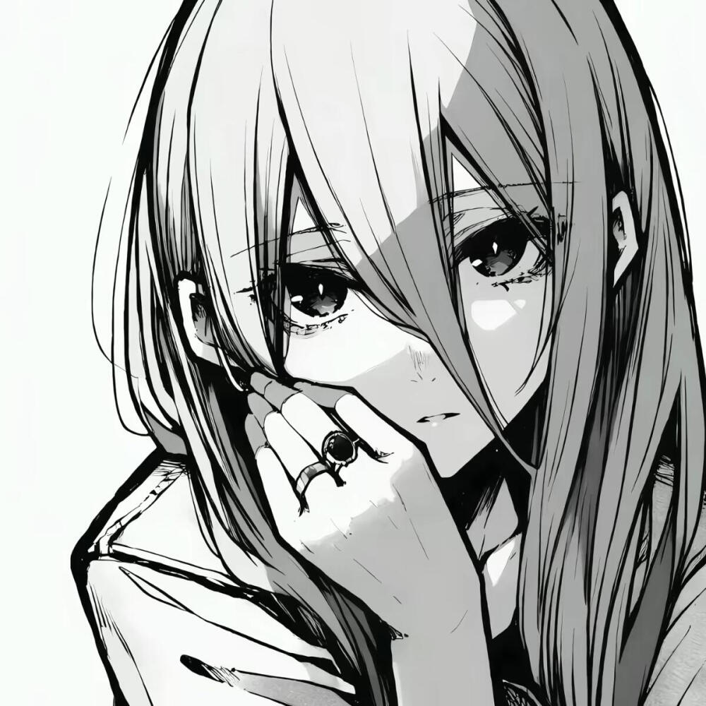 黑白漫画/女生头像
