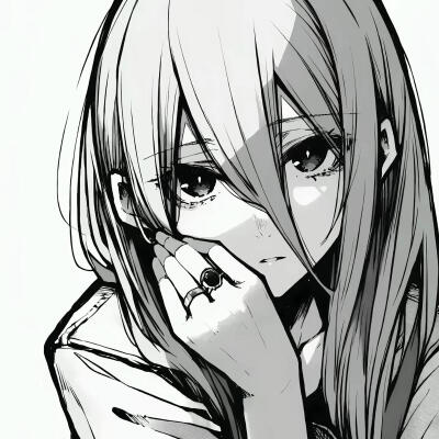 黑白漫画/女生头像