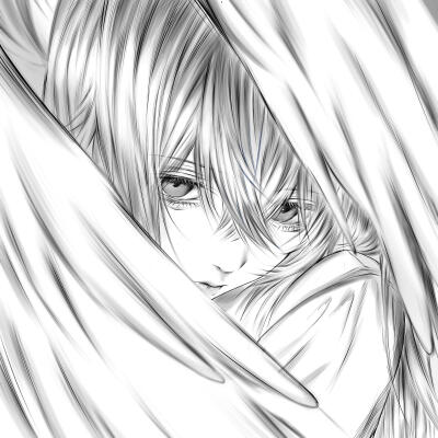 黑白漫画/女生头像