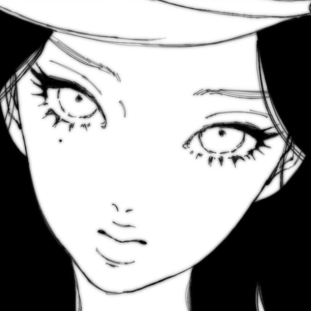 黑白漫画/女生头像