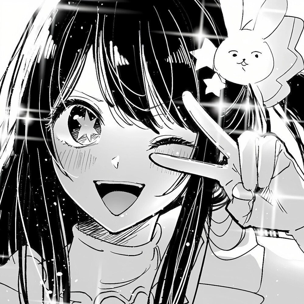 黑白漫画/女生头像