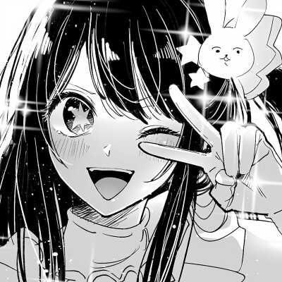 黑白漫画/女生头像