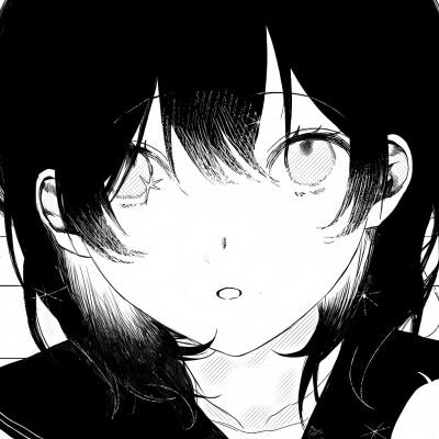 黑白漫画/女生头像