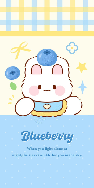 蓝紫色系蓝莓小兔子