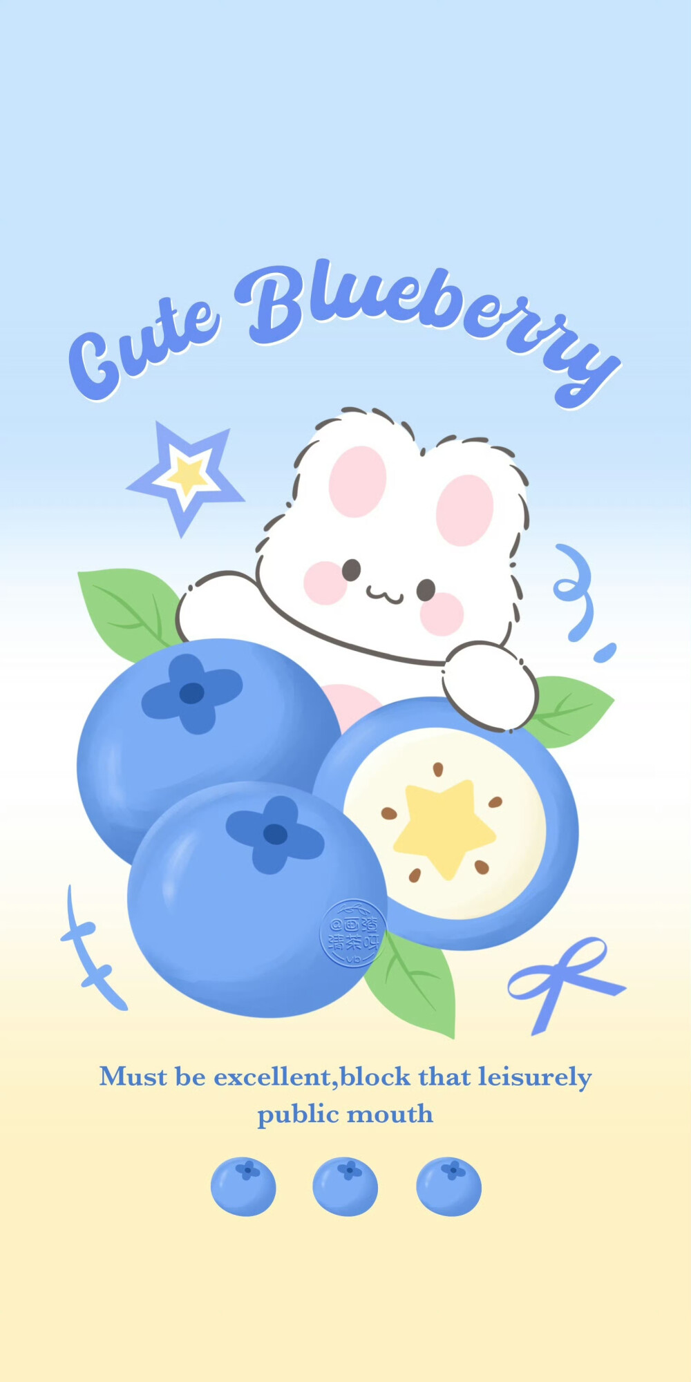 蓝紫色系蓝莓小兔子