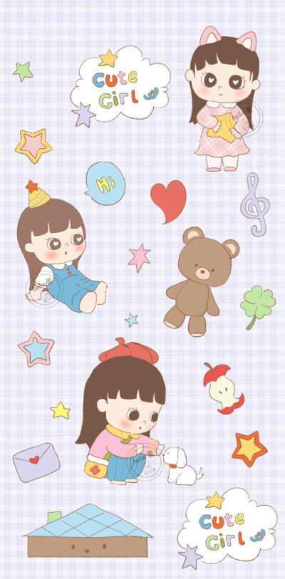 可爱女孩壁纸套图