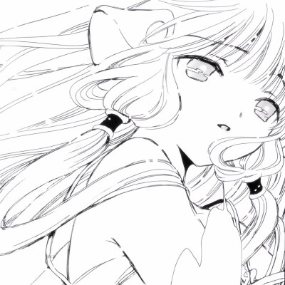 黑白漫画/女生头像