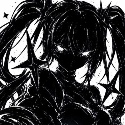 黑白漫画/女生头像