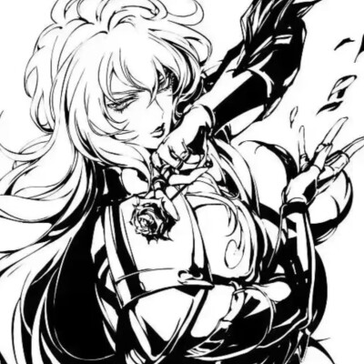 黑白漫画/女生头像