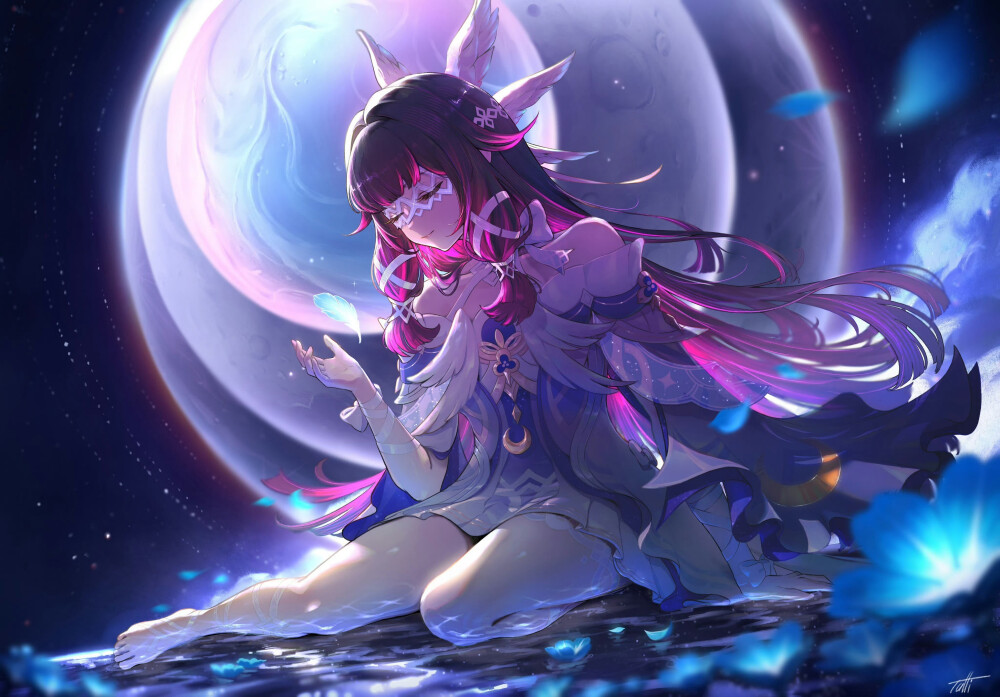 原神 少女哥伦比娅
推：illustutti（画师）
来源@原神梗图大赏