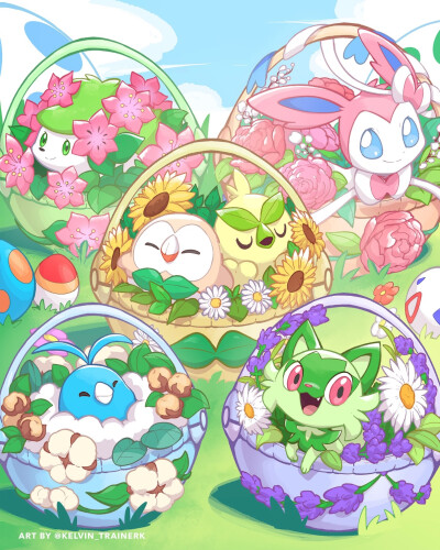 宝可梦花篮