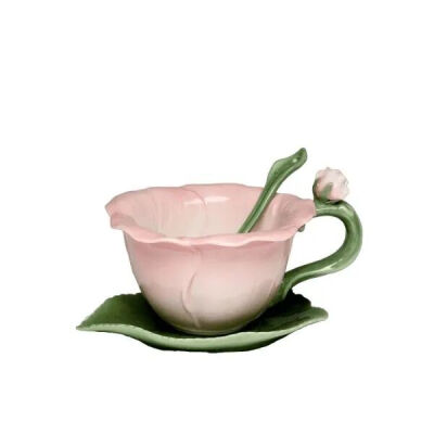 pinkgreen粉绿白底头像