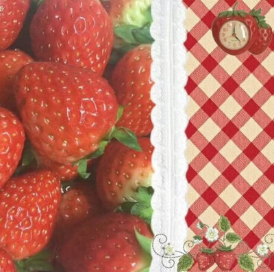 复古草莓莓果