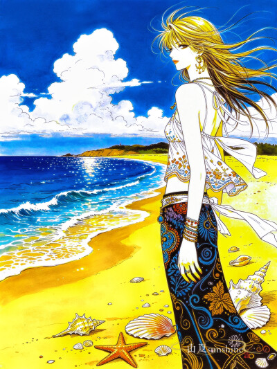 盛夏的海滨。