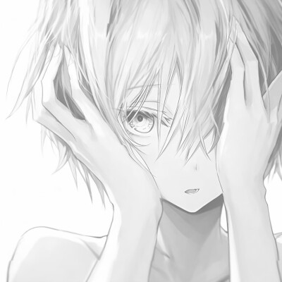 黑白漫画/女生头像