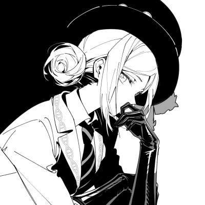 黑白漫画/女生头像