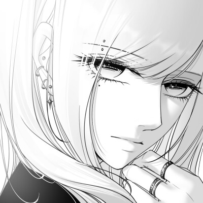 黑白漫画/女生头像