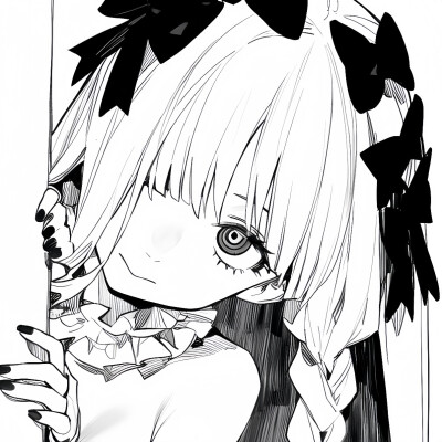 黑白漫画/女生头像