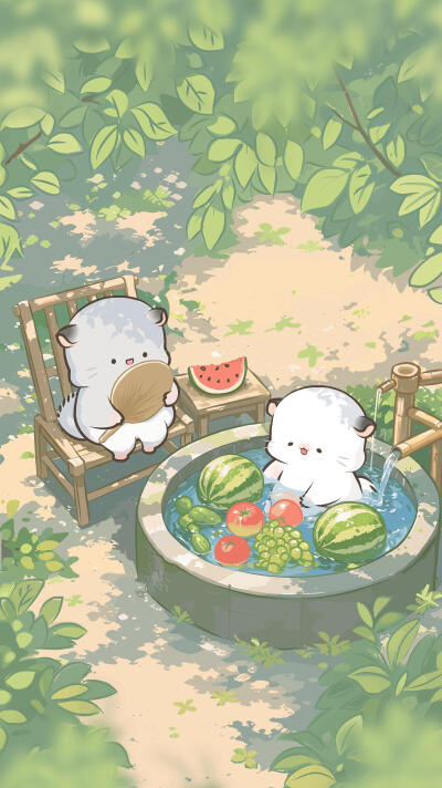 八毛和四毛夏天